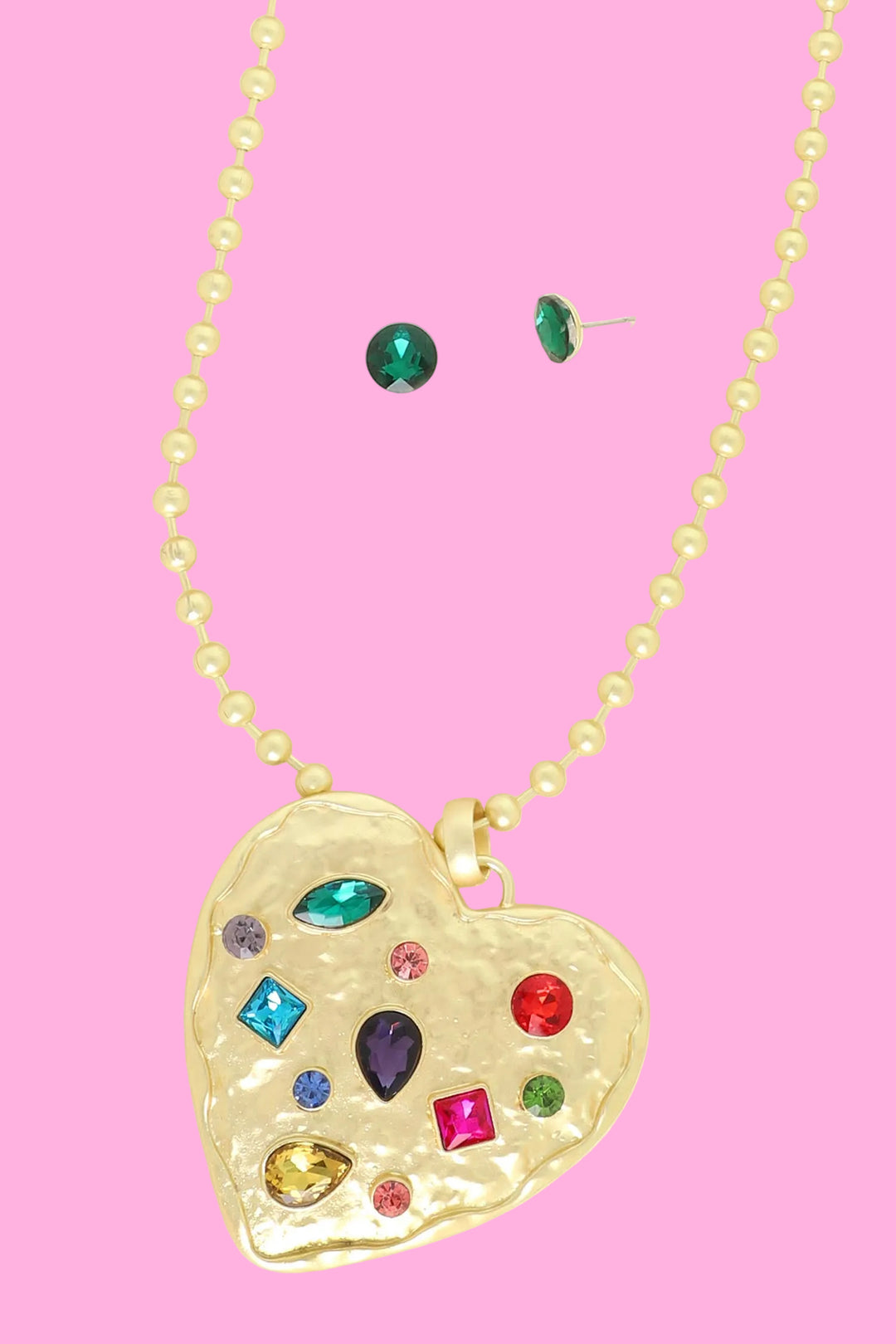 Heart Gemstone Necklace