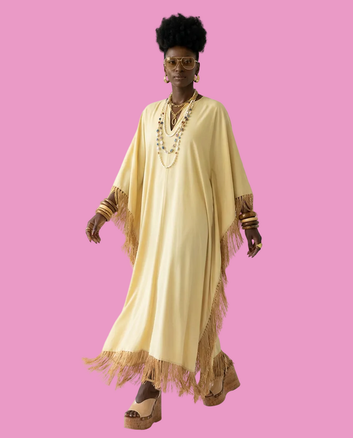 The Maribel Fringe Kaftan