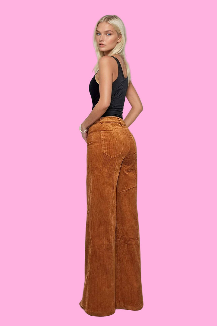 CORDUROY WIDE LEG PANTS