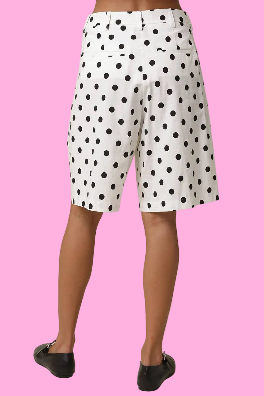 Lucy Polka Dot Pleated Midi Shorts