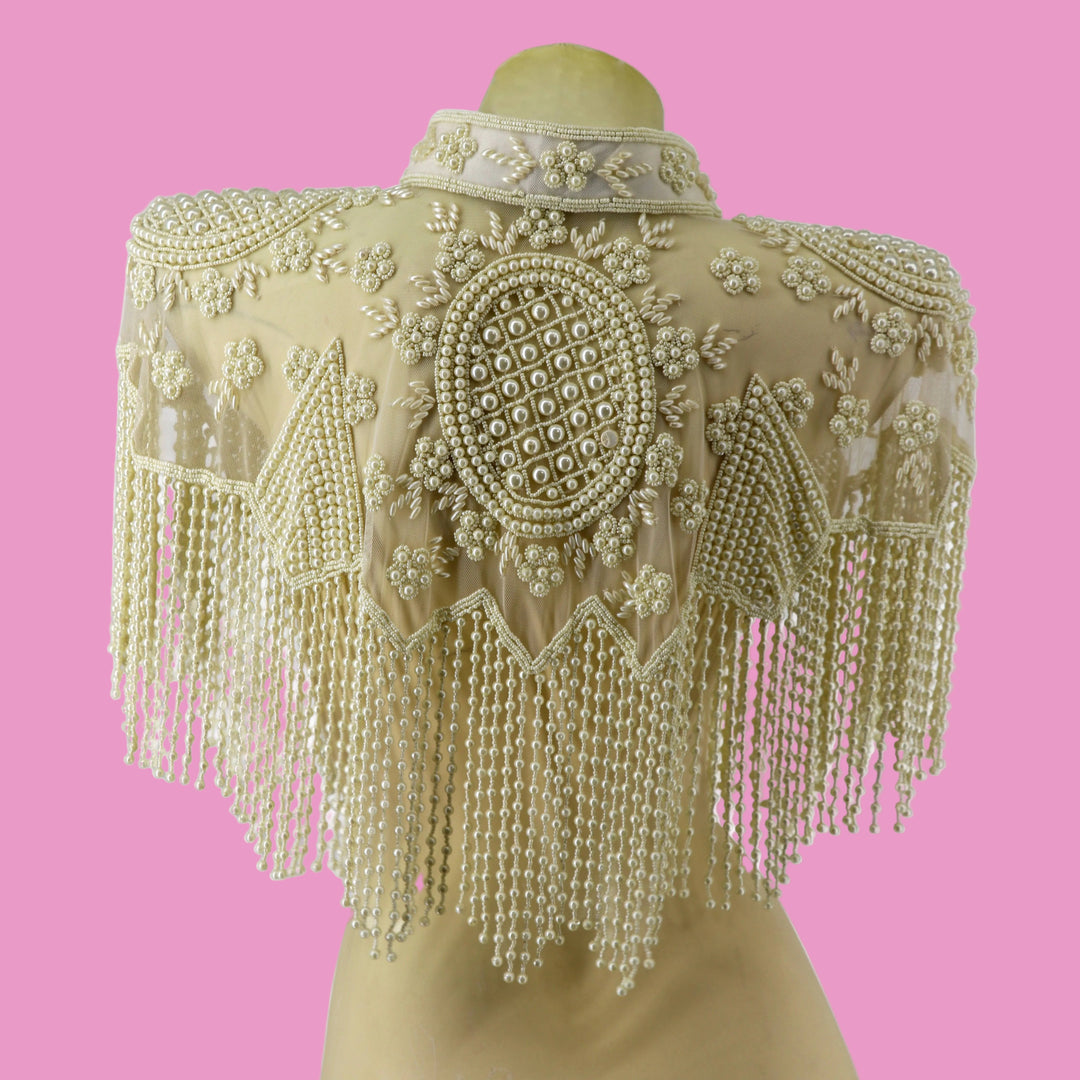 Pre-Order Beaded Pearl Cape