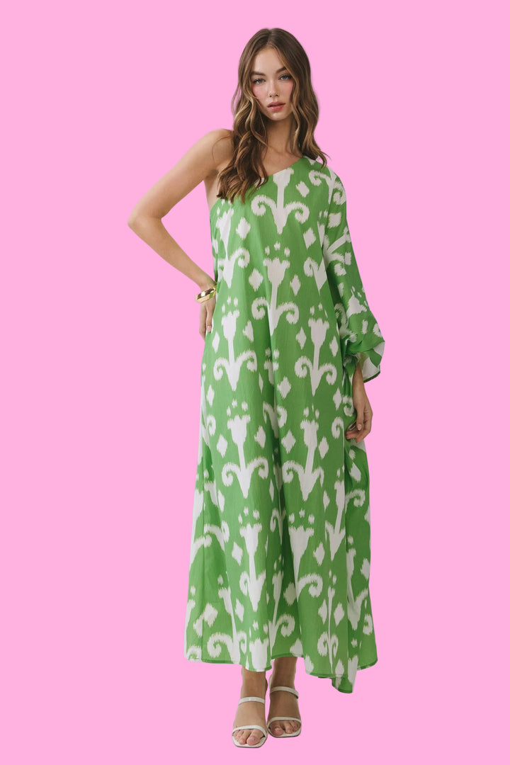 The Indie One Shoulder Maxi Dress