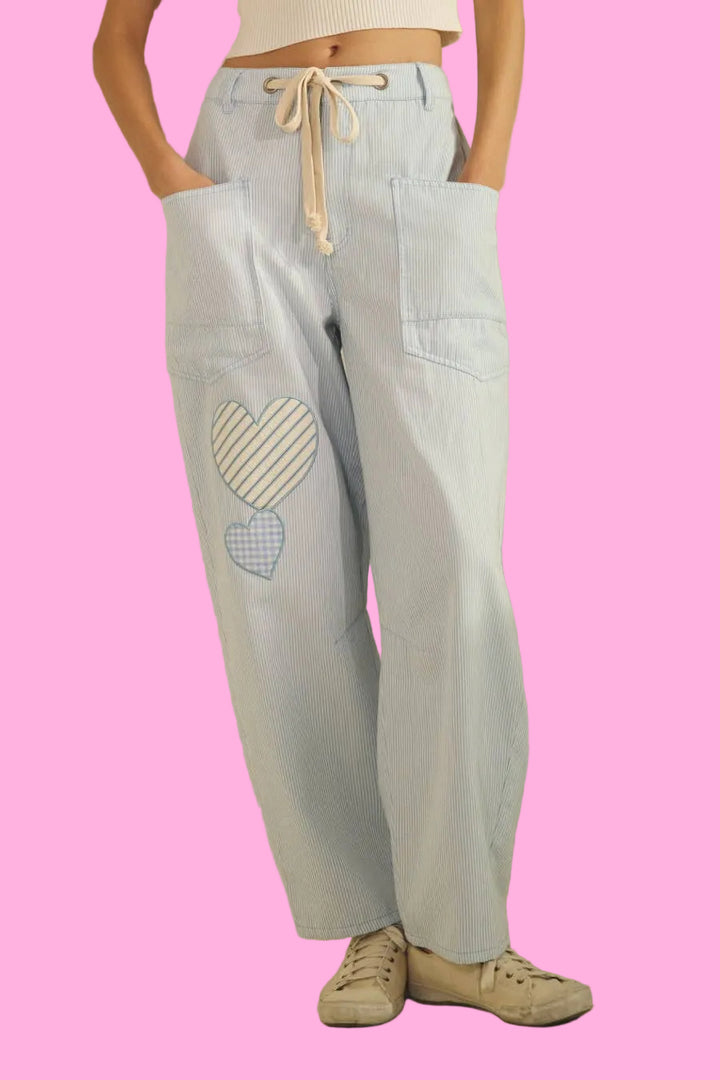 Patchwork Heart Pants