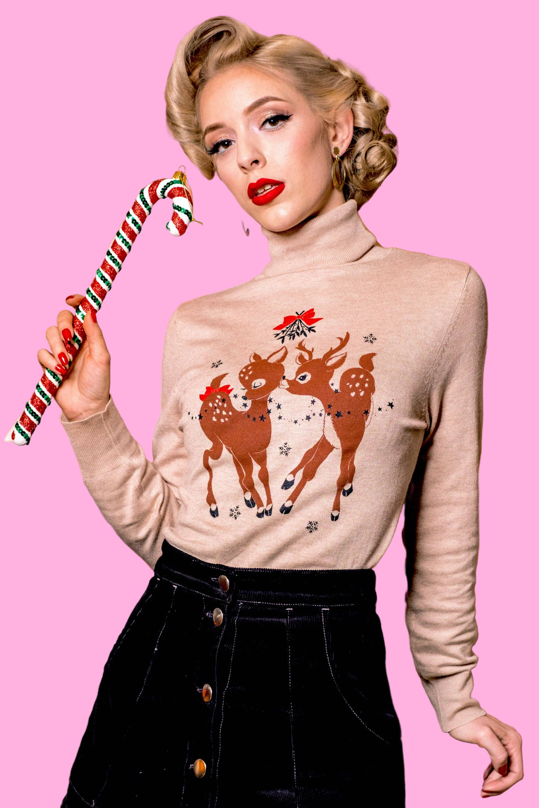 Mistletoe Kisses Turtleneck Sweater