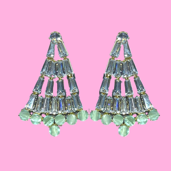 Crystal Christmas Tree Holiday Earrings