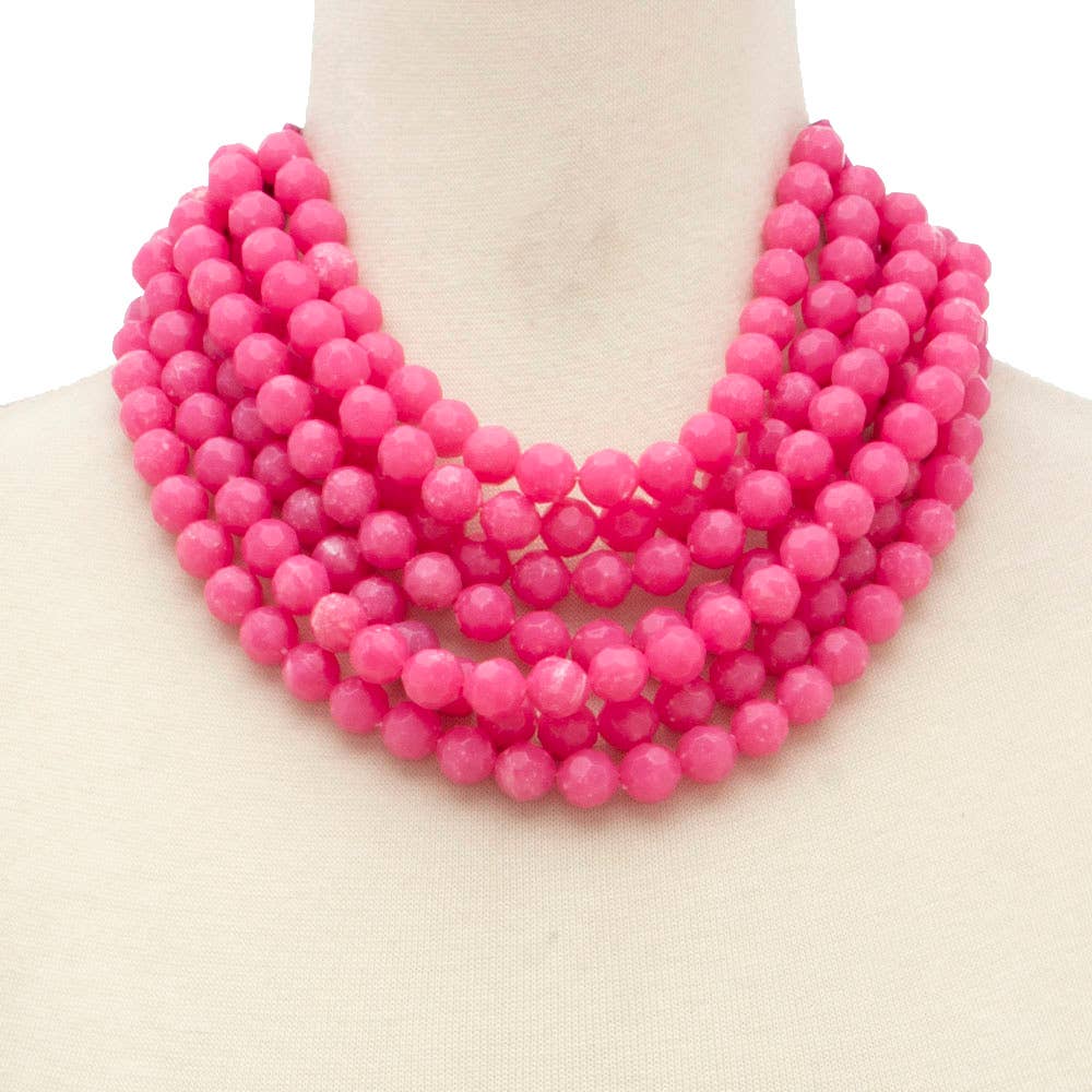 CHUNKY BEADED LAYERED NECKLACE