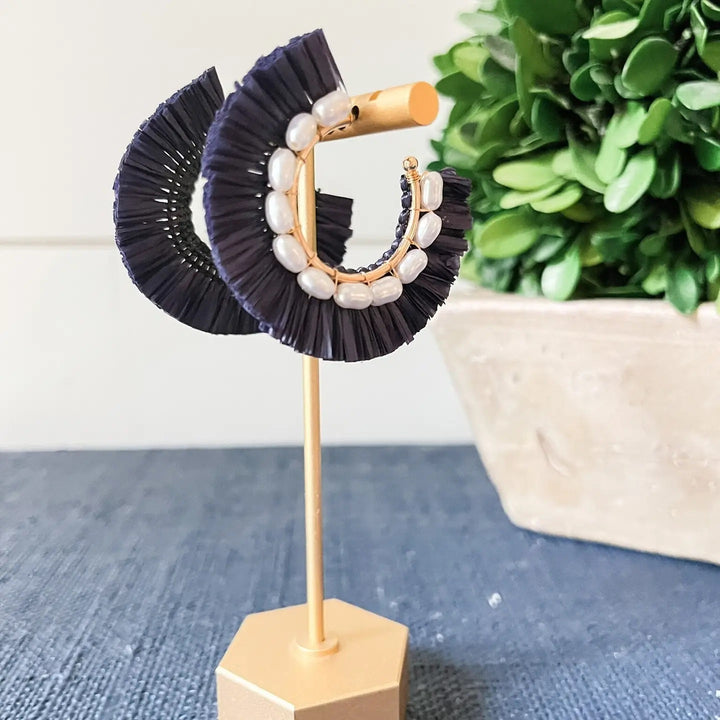 Pearl & Raffia Hoop